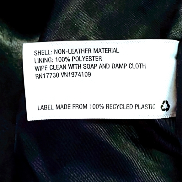 RETRO STYLE BLACK VEGAN LEATHER SNAP SIDE POCKETS WOMEN'S JACKET SIZE L - Picture 7 of 8